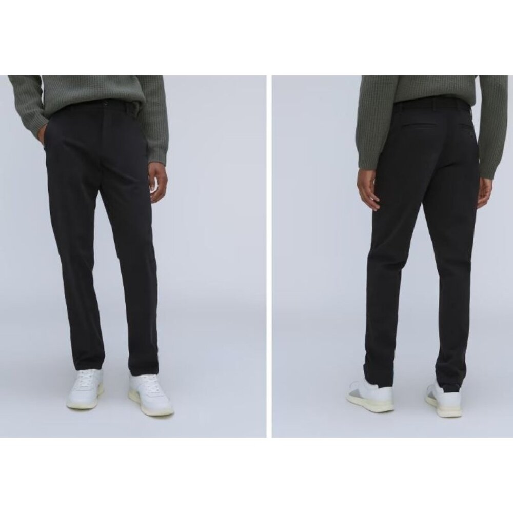 Everlane The Performance Chino Uniform Straight Fit Black Size 34x34 NWT
